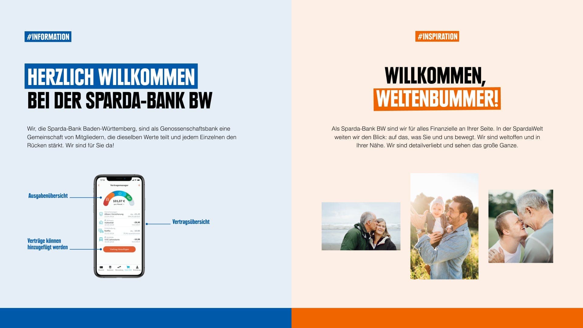 Vergleich von Farbwelten für die Sparda-BW Seite